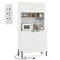 Engineered Wood MDF Metal Wine Bar Cabinet with Charging Station
